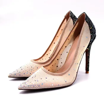 Fashion Mesh Bling Women Pumps Leisure Breathable Slip-On Ladies Shoes Novelty Lace Cozy Pointed Toe High Heels Zapatos De Mujer
Fashion Mesh Bling Women Pumps Leisure Breathable Slip-On Ladies Shoes Novelty Lace Cozy Pointed Toe High Heels Zapatos De Mujer