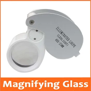 Hot White Color 40X25mm Illuminated Pocket Magnifier LED Lights Jewelry Gem Identifying Type Inspecting Magnifying Glass Loupe 
Hot White Color 40X25mm Illuminated Pocket Magnifier LED Lights Jewelry Gem Identifying Type Inspecting Magnifying Glass Loupe