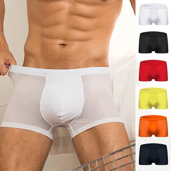2020 New Sexy Male Underwear Boxershorts Men's Boxers Solid Color Underpants Mesh Breathable Transparent Mens Panties
2020 New Sexy Male Underwear Boxershorts Men's Boxers Solid Color Underpants Mesh Breathable Transparent Mens Panties