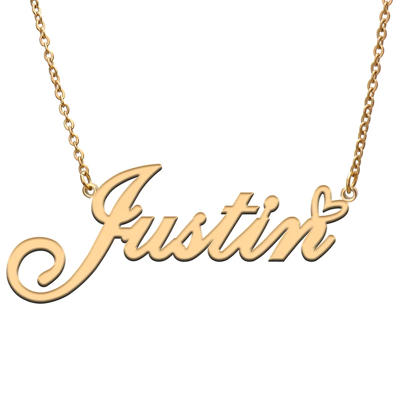 Justin Name Tag Necklace Personalized Pendant Jewelry Gifts for Mom Daughter Girl Friend Birthday Christmas Party Present
Justin Name Tag Necklace Personalized Pendant Jewelry Gifts for Mom Daughter Girl Friend Birthday Christmas Party Present