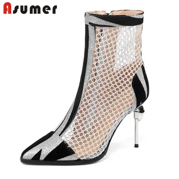 ASUMER 2020 plus size 33-50 summer boots hollow out pointed toe sexy super high heel party prom shoes crystal women ankle boots
ASUMER 2020 plus size 33-50 summer boots hollow out pointed toe sexy super high heel party prom shoes crystal women ankle boots