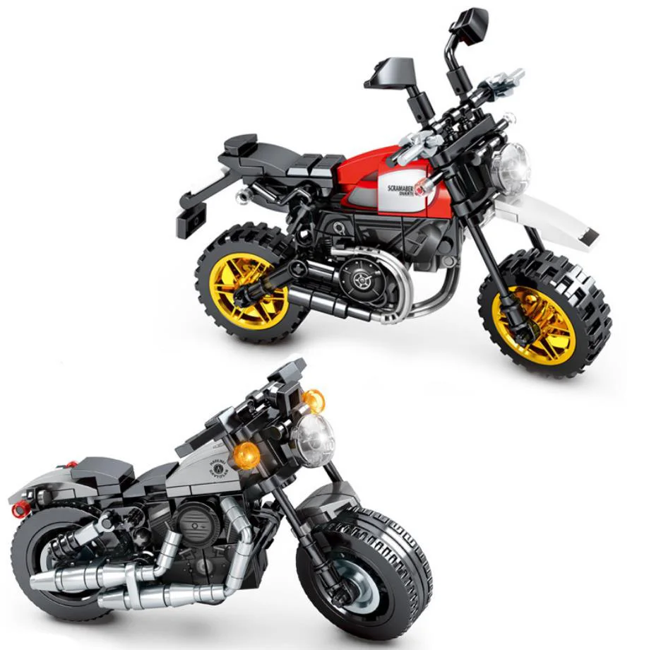 Technical Famous Brand Motorcycle Ducatis Scrambler Desert Sled Model Moc Building Block Harl Iron 883 Brick Toy Collection
Technical Famous Brand Motorcycle Ducatis Scrambler Desert Sled Model Moc Building Block Harl Iron 883 Brick Toy Collection