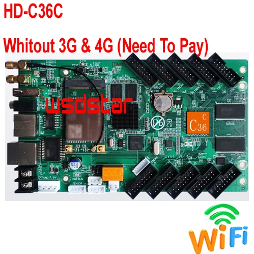 HUIDU HD-C36C + WIFI 10 * HUB75E Lan USB асинхронный полноцветный P2 P3 P4 P5 P6 P7.62 светодиодный экран