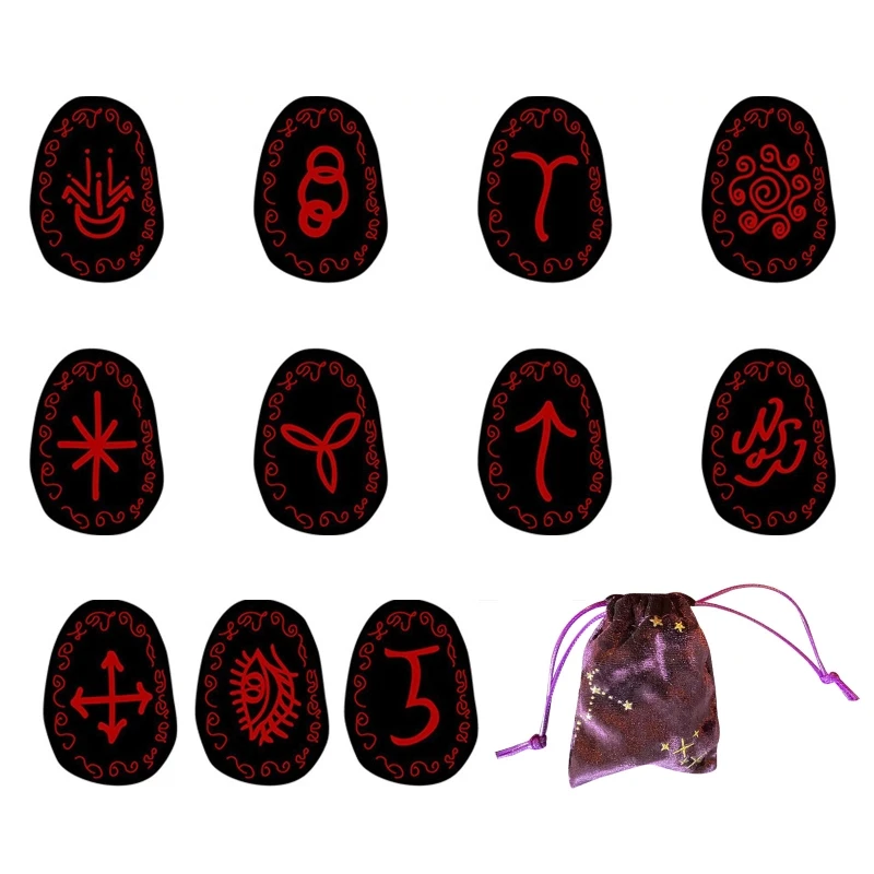 13Pcs Healing Witches Rune with Cloth Bag Set Meditation Divination Chakra Fortune-telling Runes Stones Engraved Runas
13Pcs Healing Witches Rune with Cloth Bag Set Meditation Divination Chakra Fortune-telling Runes Stones Engraved Runas