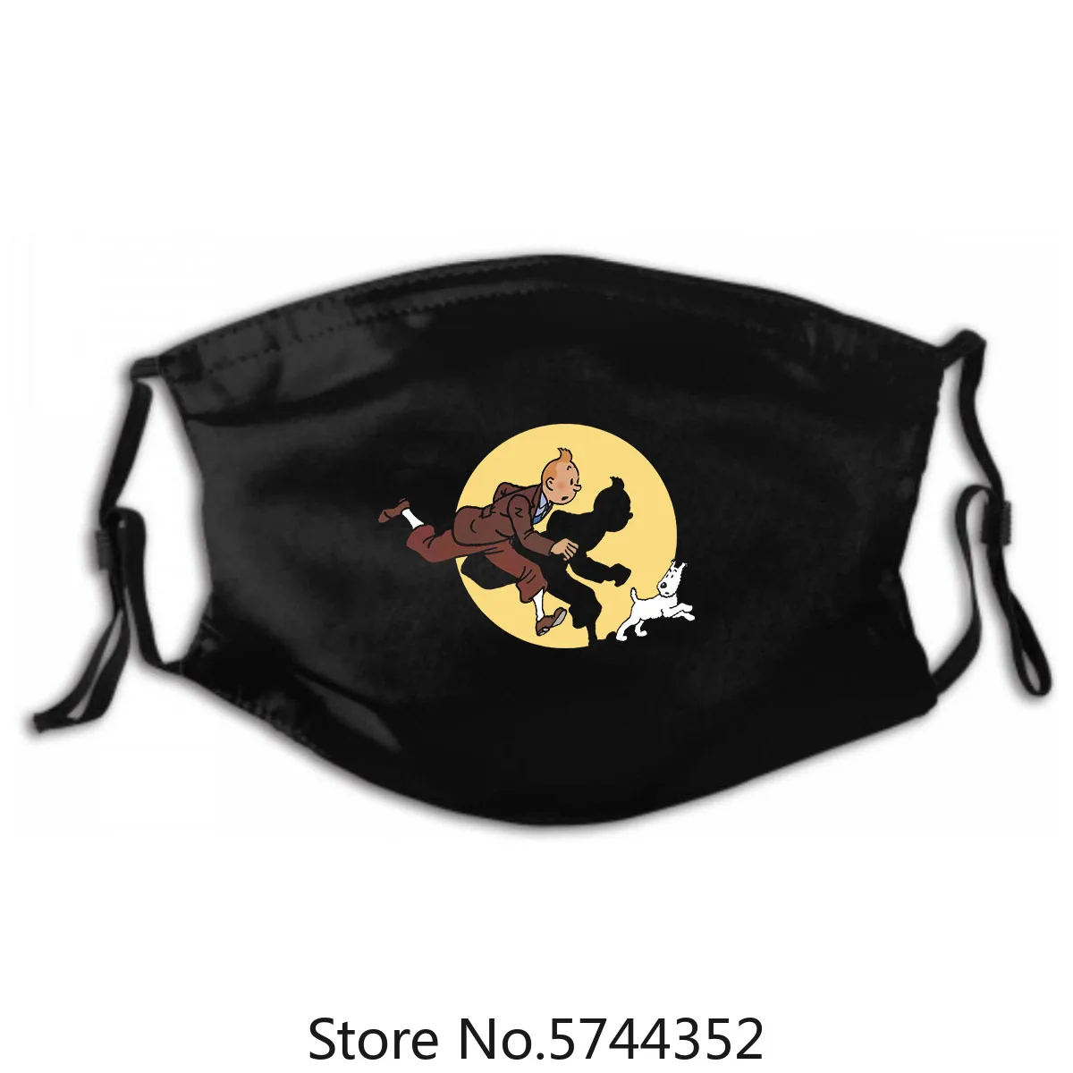 Book Black Mask Washable Reusable Mask with PM2.5 Filters 5 Layers Classic Retro Adventure Funny Comic Tintin And Snowy Logo 
Book Black Mask Washable Reusable Mask with PM2.5 Filters 5 Layers Classic Retro Adventure Funny Comic Tintin And Snowy Logo