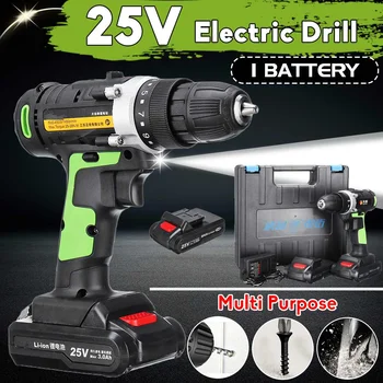 25V Power Tools Home Cordless Electric Screwdriver Mini Electric Drill Multi-Function Lithium-Ion Rechargeable Electric Drill
25V Power Tools Home Cordless Electric Screwdriver Mini Electric Drill Multi-Function Lithium-Ion Rechargeable Electric Drill