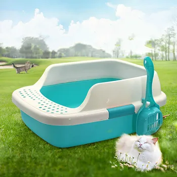Pet Toilet Bedpan Anti Splash Cats Litter Box Cat Dog Tray with Scoop Kitten Dog Clean Toilette Home Plastic Sand Box Supplies 
Pet Toilet Bedpan Anti Splash Cats Litter Box Cat Dog Tray with Scoop Kitten Dog Clean Toilette Home Plastic Sand Box Supplies