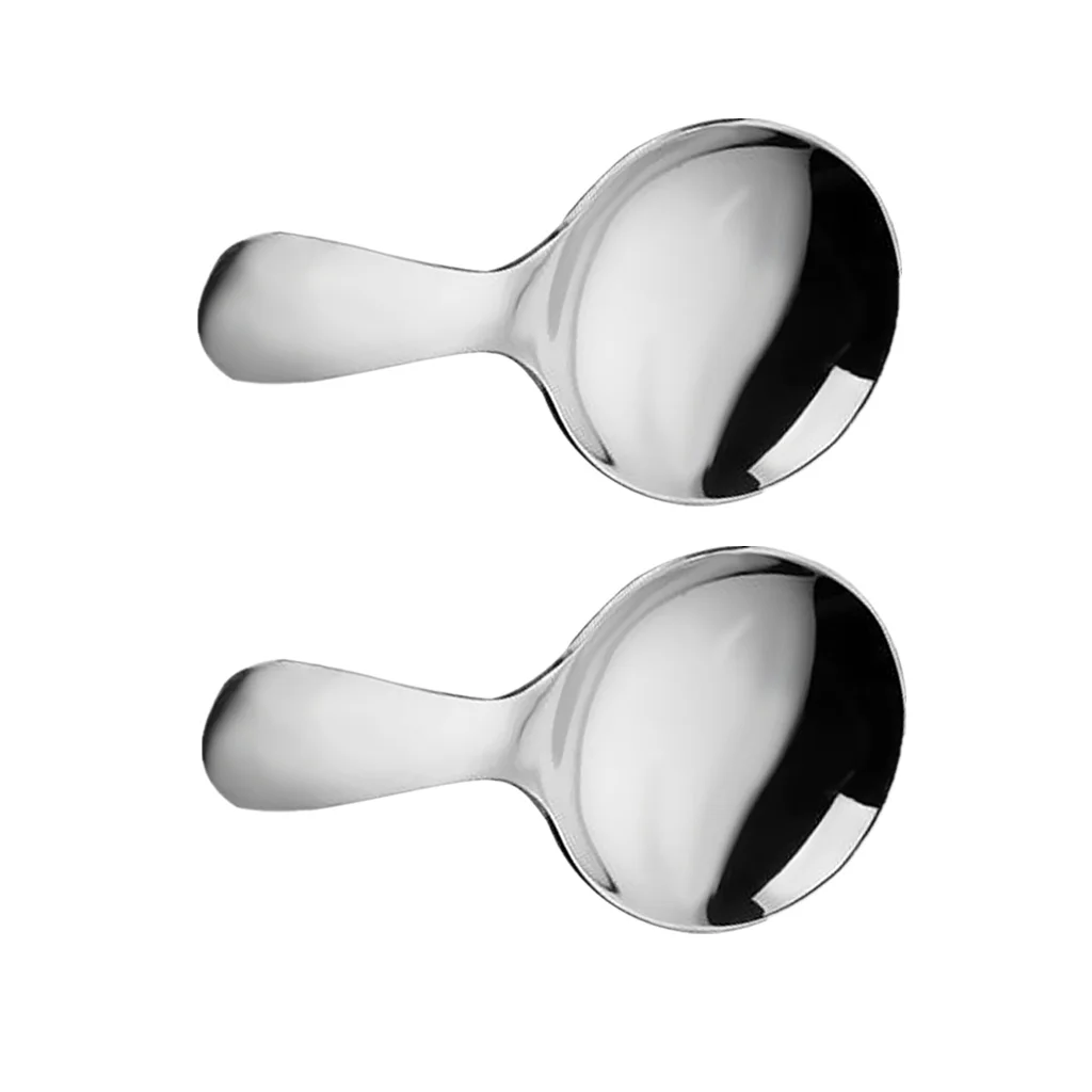 2x Mini Small Stainless Steel Cute Spoons Tea Spoon Spicy Dessert Spoon 9cm 2x Mini Small Stainless Steel Cute Spoons Tea Spoon Spicy Dessert Spoon 9cm