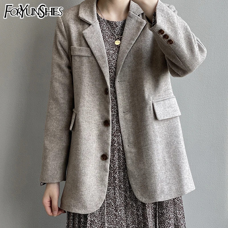 FORYUNSHES Women's Winter Cotton Wadded Blazer Suit 2020 Korean Style Loose Casual Warm Thick Coats Ladies Office Business Coat
FORYUNSHES Women's Winter Cotton Wadded Blazer Suit 2020 Korean Style Loose Casual Warm Thick Coats Ladies Office Business Coat