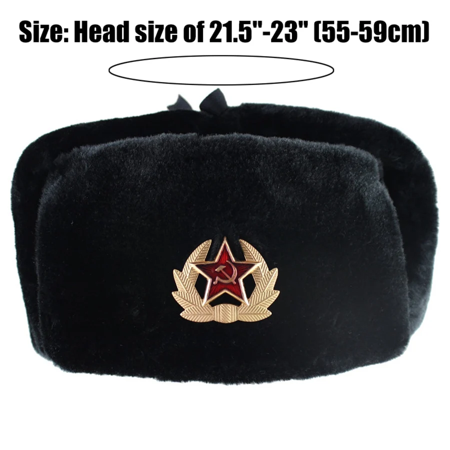 Soviet-Army-Military-Badge-Russia-Ushanka-Bomber-Hats-Pilot-Trapper-trooper-Hat-Winter-Faux-Rabbit-Fur (2)