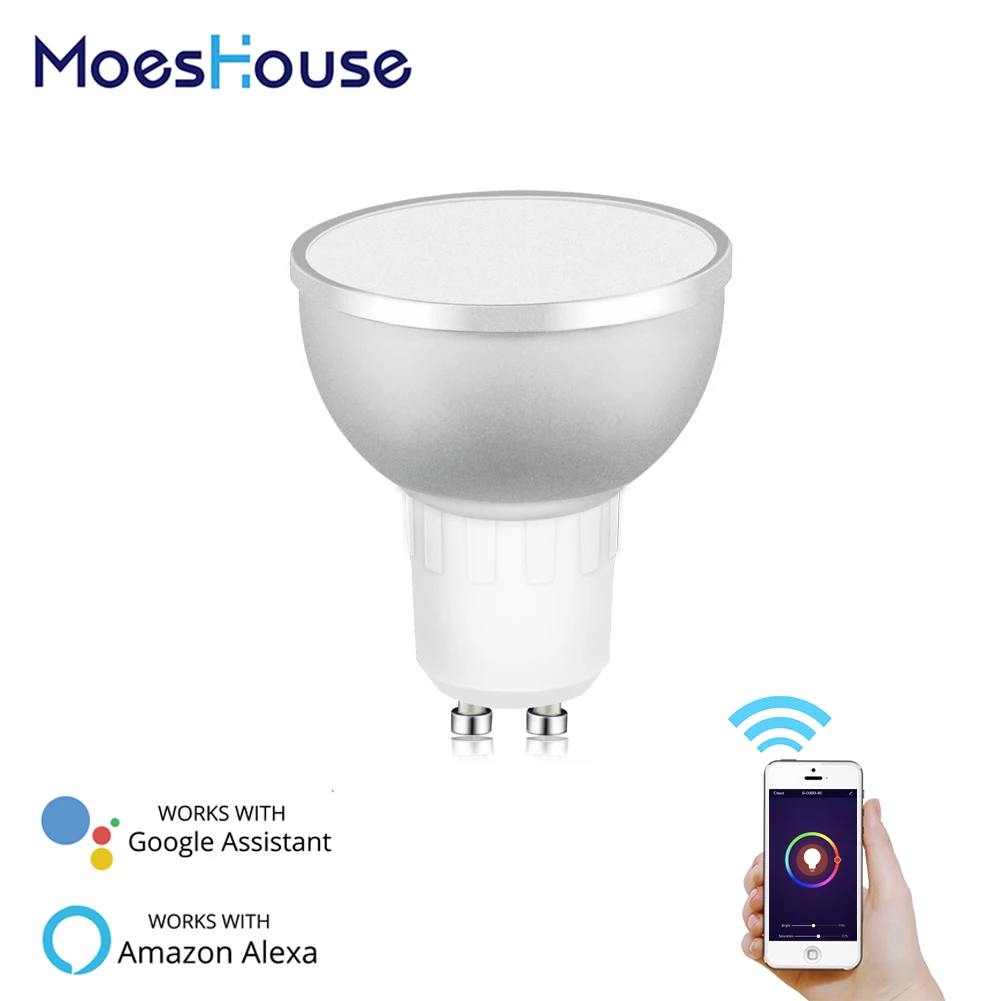 GU10 WiFi Smart LED Light Bulb RGBCW Warm White Daylight Multicolor Work with Alexa Google Home
GU10 WiFi Smart LED Light Bulb RGBCW Warm White Daylight Multicolor Work with Alexa Google Home