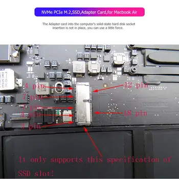NVMe PCIe M.2 M Key SSD Adapter Card Expansion Card Computer Add On Cards for MACbook Air 2013 2014 2015 for MACbook Pro retina
NVMe PCIe M.2 M Key SSD Adapter Card Expansion Card Computer Add On Cards for MACbook Air 2013 2014 2015 for MACbook Pro retina