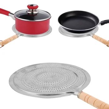 Round Heat Diffuser with Wooden Handle Coffee Milk Cookware Metal Simmer Ring Kitchen Tool
Round Heat Diffuser with Wooden Handle Coffee Milk Cookware Metal Simmer Ring Kitchen Tool