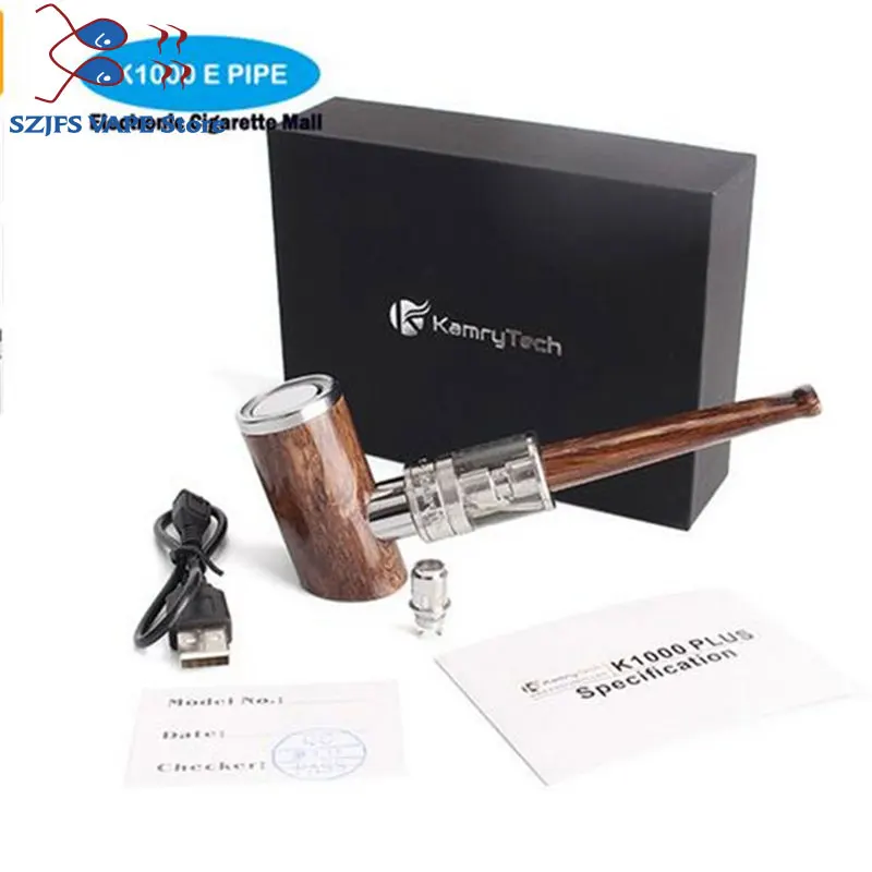 Original Kamry K1000 Plus E-Pipe Kit E-cigarette with Extra 2pcs K1000 Plus Atomizer Coil Wooden E Pipe Mod with 1100mAh Battery
Original Kamry K1000 Plus E-Pipe Kit E-cigarette with Extra 2pcs K1000 Plus Atomizer Coil Wooden E Pipe Mod with 1100mAh Battery