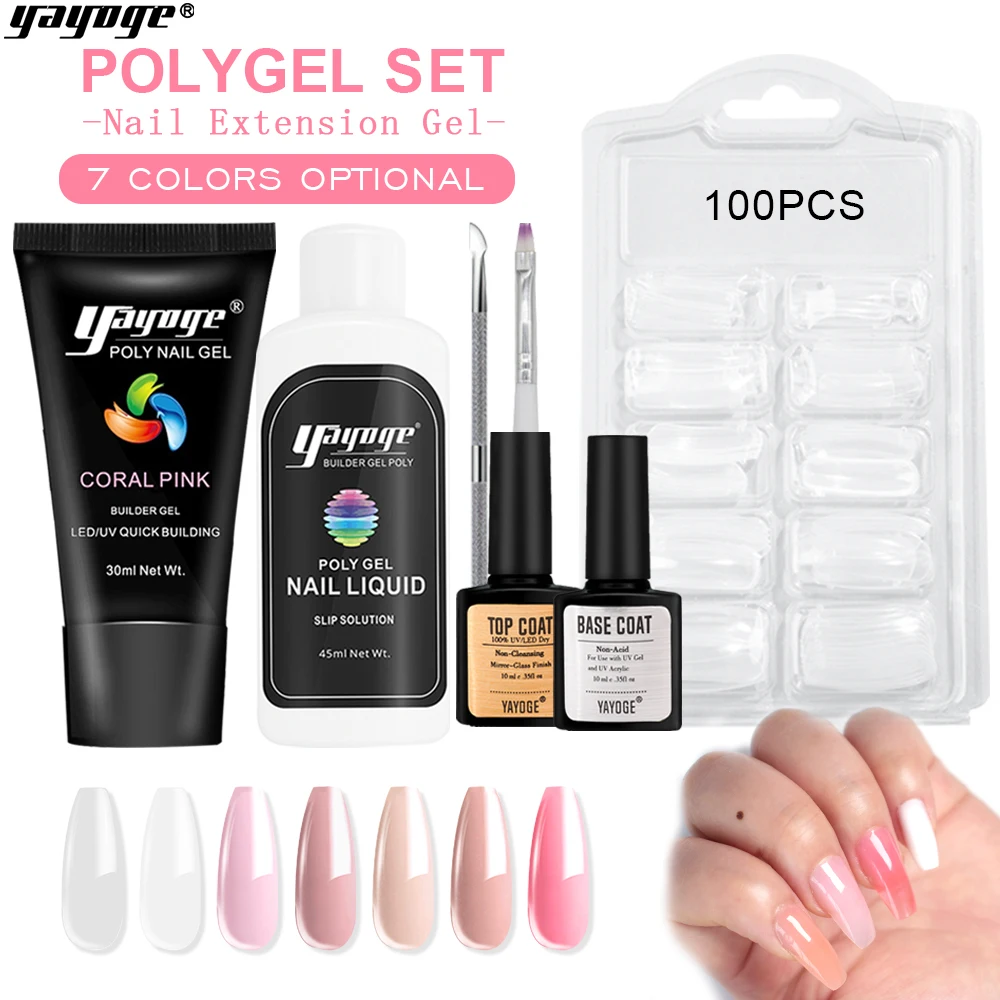 Yayoge Poly Gel Nail Kit Varnish Nail Gel Polish Set Poly Gel Nail Kit Extension Nail Art Set Poly Gel Base Coat Top Coat Brush
Yayoge Poly Gel Nail Kit Varnish Nail Gel Polish Set Poly Gel Nail Kit Extension Nail Art Set Poly Gel Base Coat Top Coat Brush
