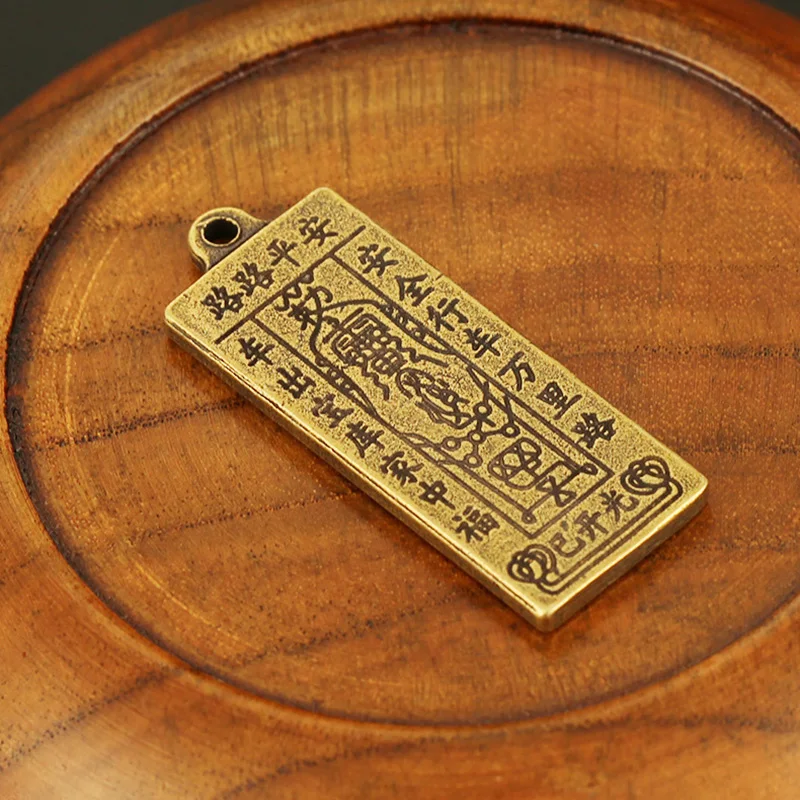 buddha tag keychain brass pendants (7)