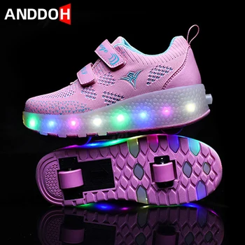 Size 31-41 Children Glowing Casual Shoes Led Light Up Sneakers USB Charging Luminous Sneakers with Double Wheels Unisex Shoes
Size 31-41 Children Glowing Casual Shoes Led Light Up Sneakers USB Charging Luminous Sneakers with Double Wheels Unisex Shoes