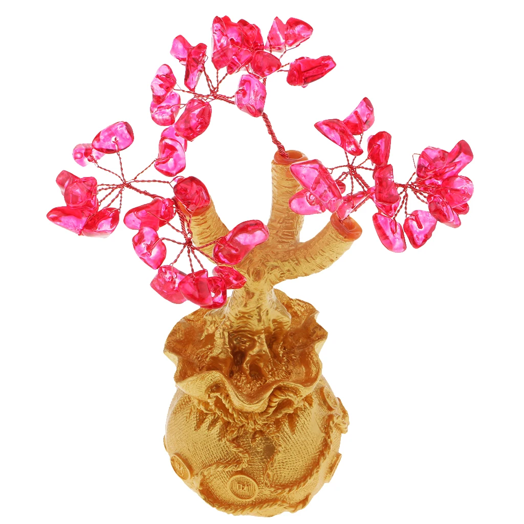 Feng Shui Crystal Money Tree Bonsai Style Wealth Luck Tree Home Decoration Feng Shui Crystal Money Tree Bonsai Style Wealth Luck Tree Home Decoration