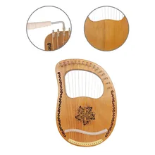16 Strings Lightweight Mahogany Lyre Harp Musical Instrument 37X 26.2X 3.2cm/ 14.6 X 10.3 X 1.3in With Tuning Tool For Beginner
16 Strings Lightweight Mahogany Lyre Harp Musical Instrument 37X 26.2X 3.2cm/ 14.6 X 10.3 X 1.3in With Tuning Tool For Beginner