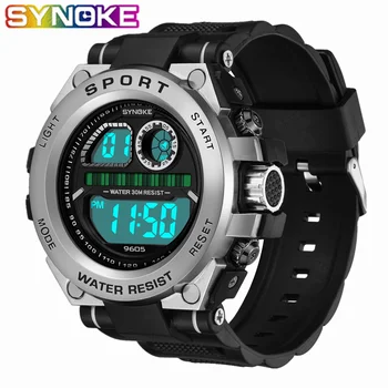 SYNOKE Gold men Watches Outdoor Sports hour Male Digital clock Luminous Waterproof Alarm Clock G Man Watch Original Silver Date 
SYNOKE Gold men Watches Outdoor Sports hour Male Digital clock Luminous Waterproof Alarm Clock G Man Watch Original Silver Date