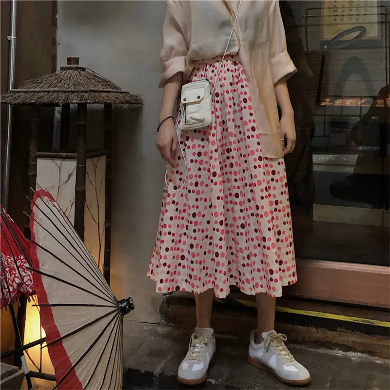 Alien Kitty 2019 Sweet Color-Hit Polka Dots High Waist Summer Chic Students Elastic Waist Slender All Match A-Line Long Skirts
Alien Kitty 2019 Sweet Color-Hit Polka Dots High Waist Summer Chic Students Elastic Waist Slender All Match A-Line Long Skirts