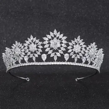 Cubic Zirconia Wedding Bridal Flower Tiara Diadem Crown Women Girl Prom Hair Jewelry Accessories Real Platinum Plated CH10309
Cubic Zirconia Wedding Bridal Flower Tiara Diadem Crown Women Girl Prom Hair Jewelry Accessories Real Platinum Plated CH10309