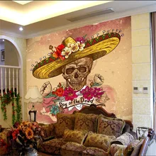 Custom Personality Mexican Skull Art Mural Wallpaper 3D Floral Background with Skull Wall Paper for Restaurant Snack Bar Decor
Custom Personality Mexican Skull Art Mural Wallpaper 3D Floral Background with Skull Wall Paper for Restaurant Snack Bar Decor
