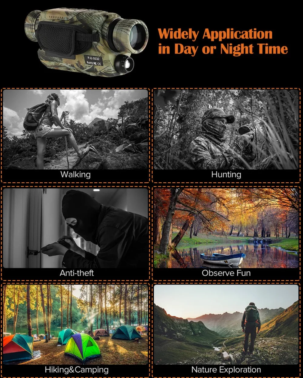 BOBLOV PJ2 Infrared Digital Night Vision Devices Binoculars 200Yards Telescope Zoom Optics Photos Video Recorder Hunting Camera BOBLOV PJ2 Infrared Digital Night Vision Devices Binoculars 200Yards Telescope Zoom Optics Photos Video Recorder Hunting Camera