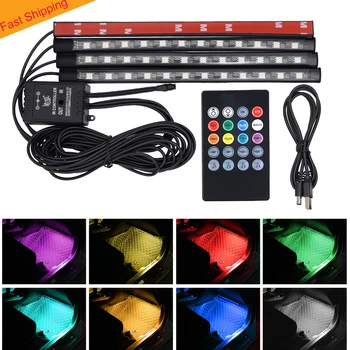 4 pcs led car atmosphere light Music Control Decorative Lamp USB RGB LED Strip with remote colorful Interior ambient lighting
4 pcs led car atmosphere light Music Control Decorative Lamp USB RGB LED Strip with remote colorful Interior ambient lighting