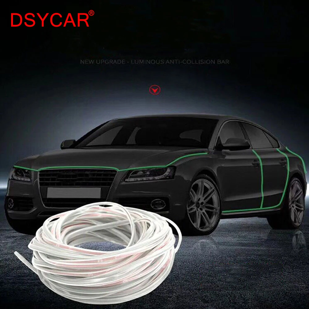DSYCAR 1 шт. защитная накладка для автомобильной двери наклейка на бампер светящаяся
