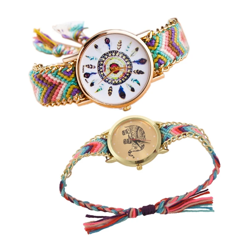 2Pcs Wrist Watch : 1Pcs Multicolor Elephant Watch Quartz Red & 1Pcs Golden Chain Braided Bracelet Wrist Watch Color No.6
2Pcs Wrist Watch : 1Pcs Multicolor Elephant Watch Quartz Red & 1Pcs Golden Chain Braided Bracelet Wrist Watch Color No.6
