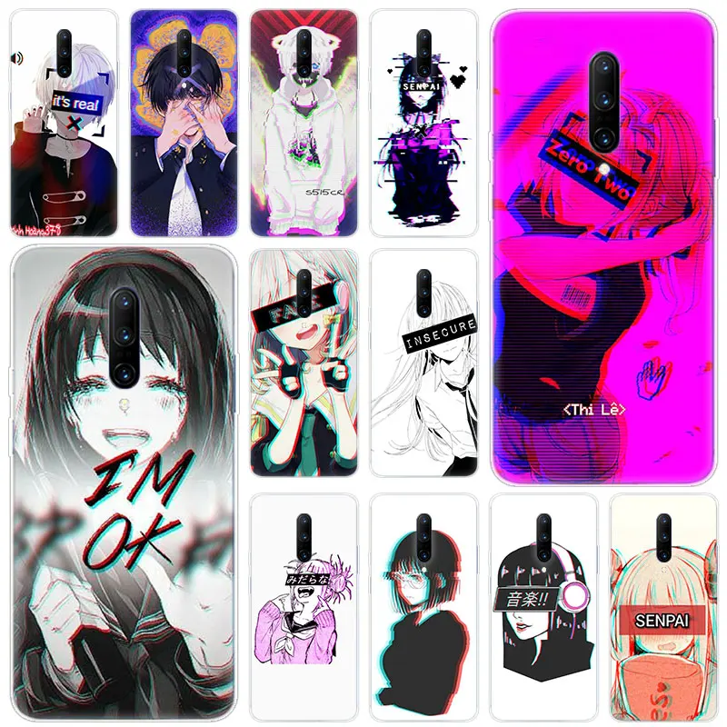 Модный мягкий силиконовый прозрачный чехол LEWD Sad Anime для OnePlus 7 Pro 5G 6 6T 5 5T 3 3T TPU |