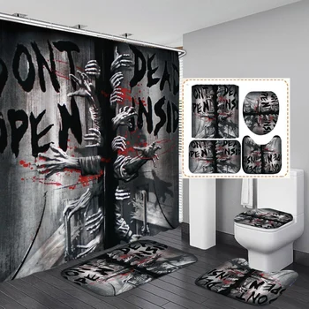 Halloween Bath Decorations Shower Curtain Set Mat Area Rug Toilet Cover Horror Bathroom Decorative Ornaments
Halloween Bath Decorations Shower Curtain Set Mat Area Rug Toilet Cover Horror Bathroom Decorative Ornaments