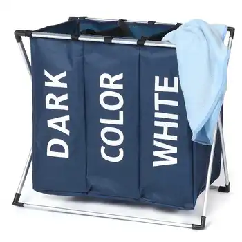 Collapsible Laundry Cloth Hamper Sorter Basket Bin Foldable 3 Sections Washing Storage Dirty Clothes Bag Organizer
Collapsible Laundry Cloth Hamper Sorter Basket Bin Foldable 3 Sections Washing Storage Dirty Clothes Bag Organizer