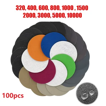 100pcs 3in/75mm Waterproof Sanding Discs Hook & Loop Sandpaper 320-10000 Grit Waterproof And Oil Proof
100pcs 3in/75mm Waterproof Sanding Discs Hook & Loop Sandpaper 320-10000 Grit Waterproof And Oil Proof