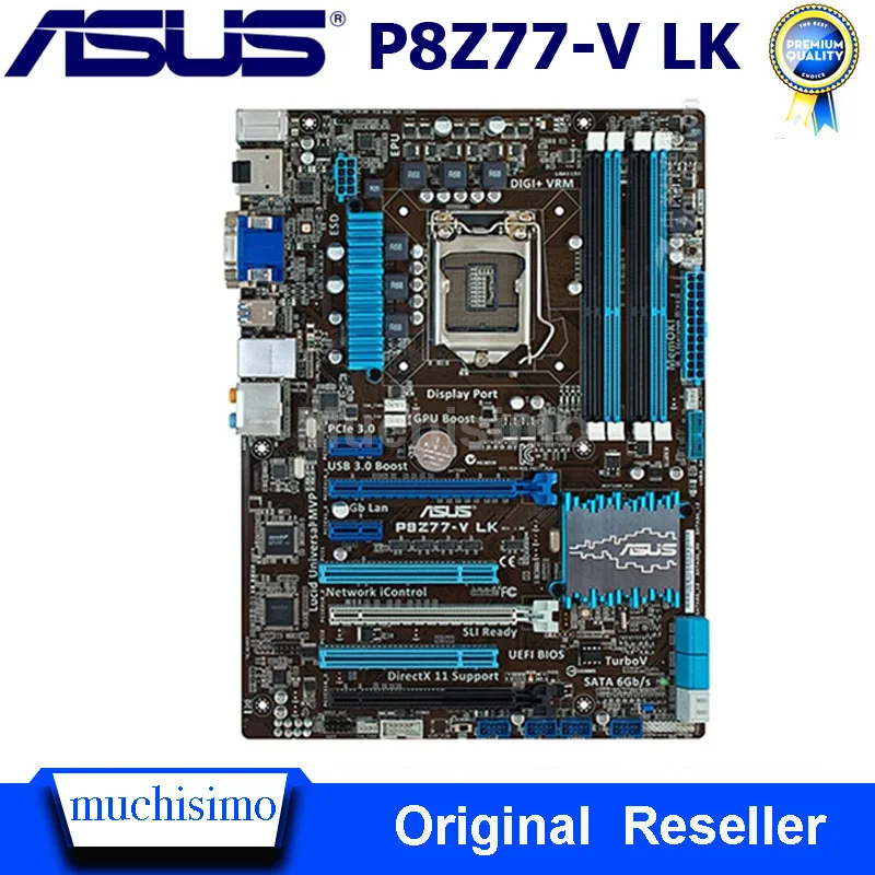 Asus P8Z77-V LK материнская плата LGA 1155 DDR3 32GB Intel Z77 Core i7 i5 i3 PCI-E 3 0 SATAIII настольного