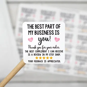 

Personalize The Best Part Of My Business Is You Small Business Thank You Stickers Leave a Review Feedback Shopping Small Sticker