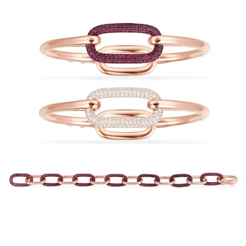 Kakany High Quality Fashion Monaco Style New Pink Gold Wine Red And Pink Buckle Charm Bracelet Women's Jewelry En Engraved Logo 
Kakany High Quality Fashion Monaco Style New Pink Gold Wine Red And Pink Buckle Charm Bracelet Women's Jewelry En Engraved Logo