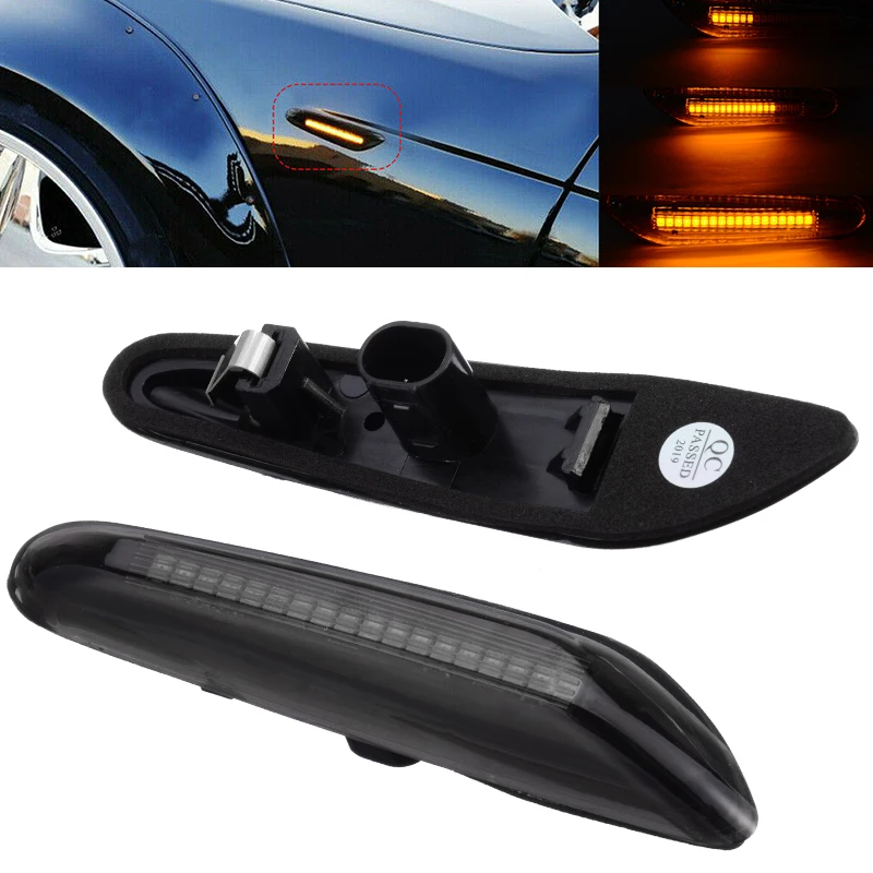 Mayitr 1 Pair 12V LED Flowing Side Marker Light Dynamic Turn Signal Light For BMW E46 E60 E82 E92 E93
Mayitr 1 Pair 12V LED Flowing Side Marker Light Dynamic Turn Signal Light For BMW E46 E60 E82 E92 E93