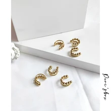 Peri'sBox Double Layer Small Beads Gold Ear Cuff Round Circle Geometric Earrings for Women Minimalist Korean Cartilage Earrings
Peri'sBox Double Layer Small Beads Gold Ear Cuff Round Circle Geometric Earrings for Women Minimalist Korean Cartilage Earrings