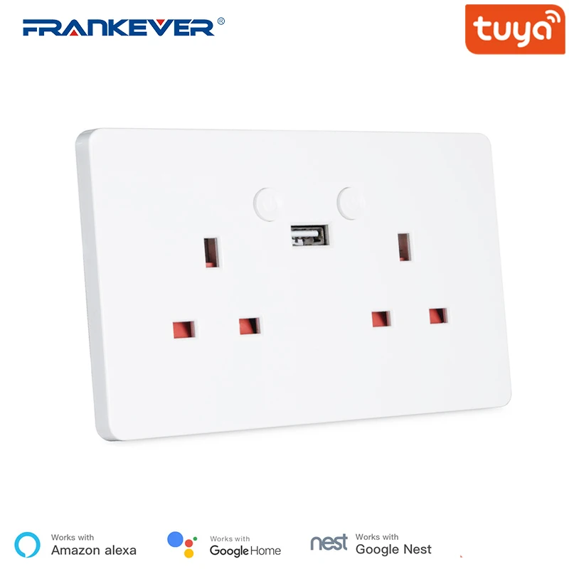 FrankEver Tuya UK Smart Plug Wifi USB Wall Switch 13A Charger Socket work with Alexa Google Home Smart Household
FrankEver Tuya UK Smart Plug Wifi USB Wall Switch 13A Charger Socket work with Alexa Google Home Smart Household