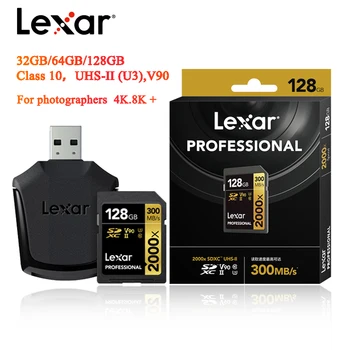 Lexar 2000x 128gb 64gb 32gb Sd Card Sdxc Uhs-ii U3 Flash Memory card With high speed card Reader For 3d 4k Digital Slr Camera
Lexar 2000x 128gb 64gb 32gb Sd Card Sdxc Uhs-ii U3 Flash Memory card With high speed card Reader For 3d 4k Digital Slr Camera