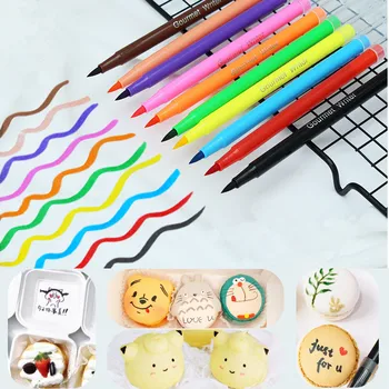 10 Colors Edible Pigment Pen 5ml DIY Food Coloring Pens Biscuit Fondant Cake Writing Painting Brush Cake Decorating Tool
10 Colors Edible Pigment Pen 5ml DIY Food Coloring Pens Biscuit Fondant Cake Writing Painting Brush Cake Decorating Tool
