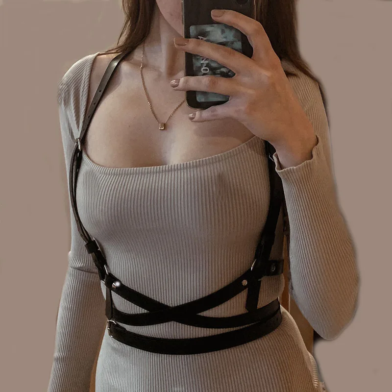 Usexy Body Harness Woman Leather Harness Body Belt Goth Lingerie Bondage Straps Sexy Bra Suspender Harajuku Gothic Accessories
Usexy Body Harness Woman Leather Harness Body Belt Goth Lingerie Bondage Straps Sexy Bra Suspender Harajuku Gothic Accessories