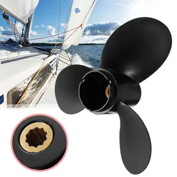 Audew 7 1/2 x 6 1/2 For Suzuki Outboard Engine 4-6HP 58110-91JM0-019 Boat Propeller Aluminum Alloy 3 Blades 10 Spline Tooth