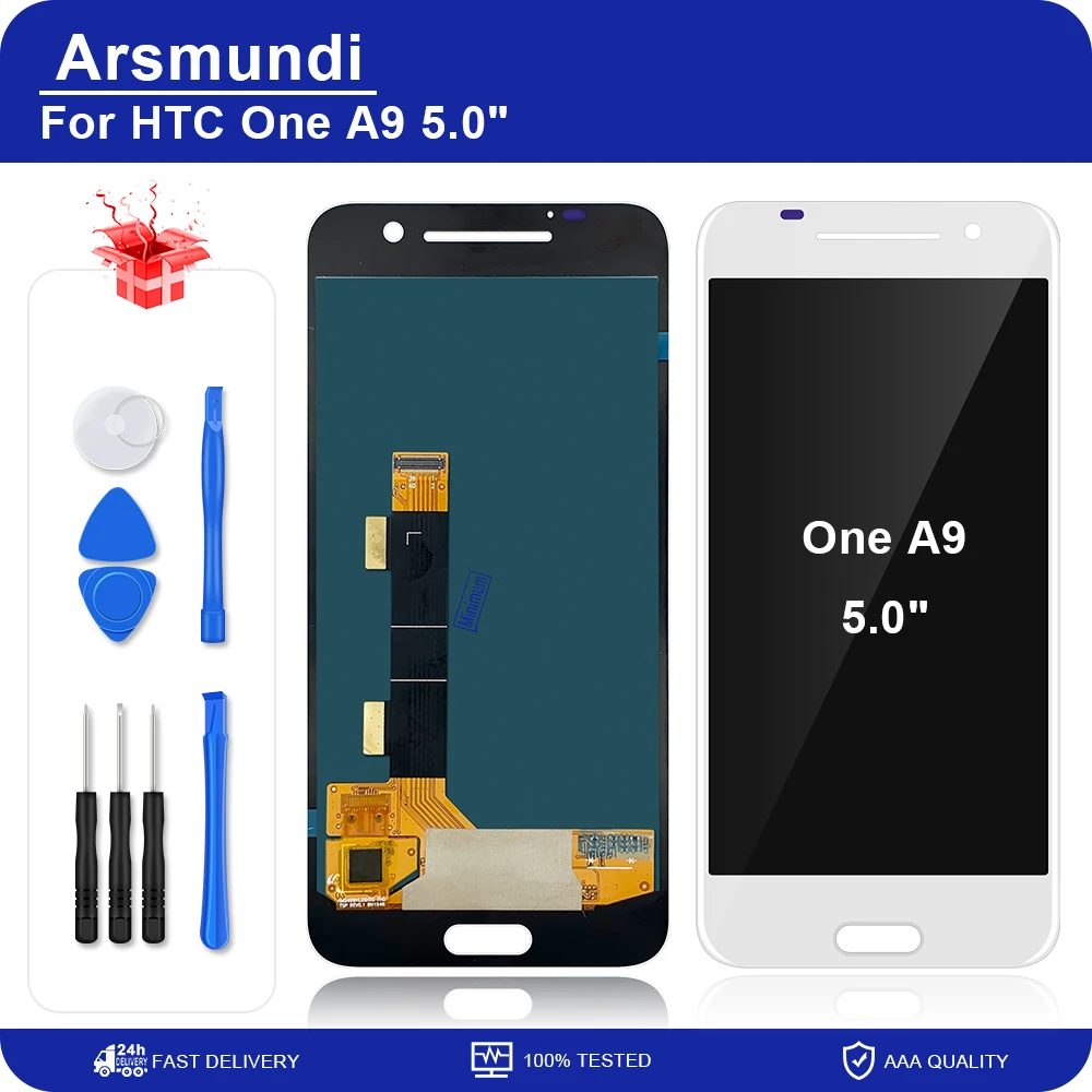 Фото Для HTC One A9 5 0 "AMOLED LCD дисплей кодирующий преобразователь сенсорного экрана в