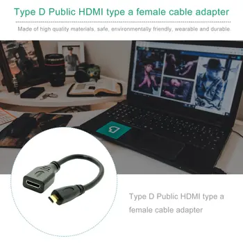 Micro HDMI Type D Male to HDMI Type A Female Cable Adapter Converter Connector Convertor for tablet pc tv mobile phone
Micro HDMI Type D Male to HDMI Type A Female Cable Adapter Converter Connector Convertor for tablet pc tv mobile phone