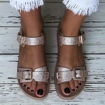 2020 Woman Summernew Sandals Concise Flat Flat Open-toed Concise Casual Buckle Strap Buckle
2020 Woman Summernew Sandals Concise Flat Flat Open-toed Concise Casual Buckle Strap Buckle
