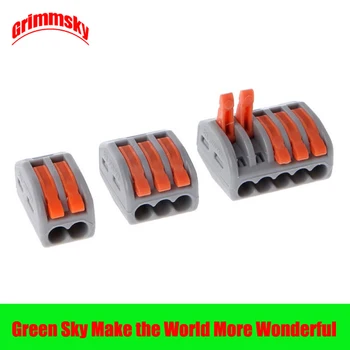 60Pcs/Set Terminal Block Spring Lever Nut Terminal Blocks Reusable Wire Connector Terminals Electrical
60Pcs/Set Terminal Block Spring Lever Nut Terminal Blocks Reusable Wire Connector Terminals Electrical