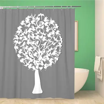 Bathroom Shower Curtain Green White Bird Flying Around Tree Branch and Gray Polyester Fabric 60x72 inches Waterproof Bath
Bathroom Shower Curtain Green White Bird Flying Around Tree Branch and Gray Polyester Fabric 60x72 inches Waterproof Bath